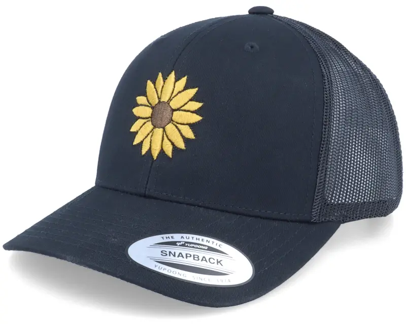 biconicb sunflower black trucker