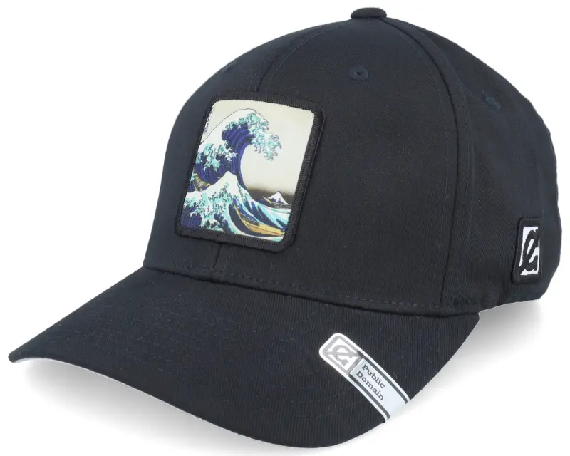 bpublic domainb hokusai the great wave black flexfit