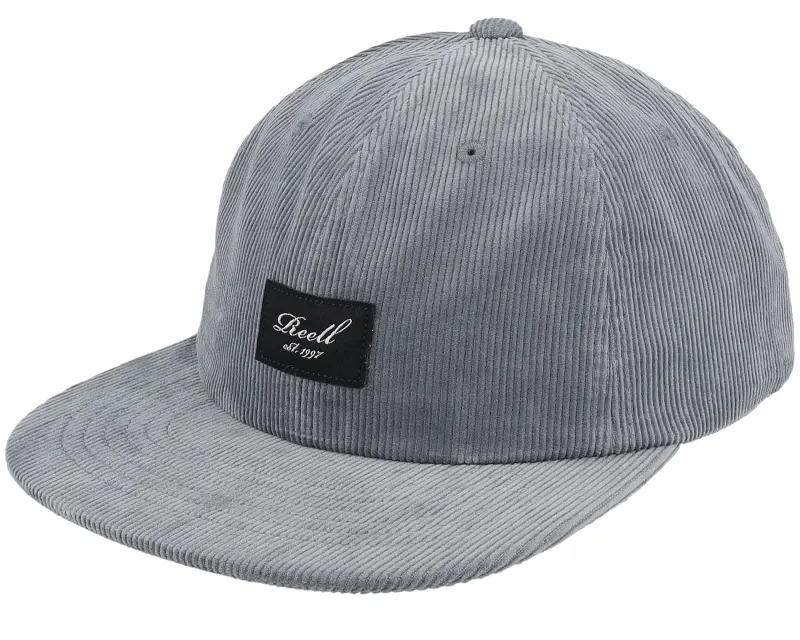breellb flat 6-panel cap 141 blue grey corduroy grey snapback