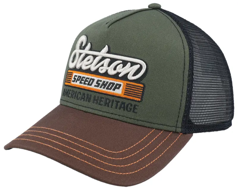 bstetsonb speed shop chestnutolive a-frame trucker