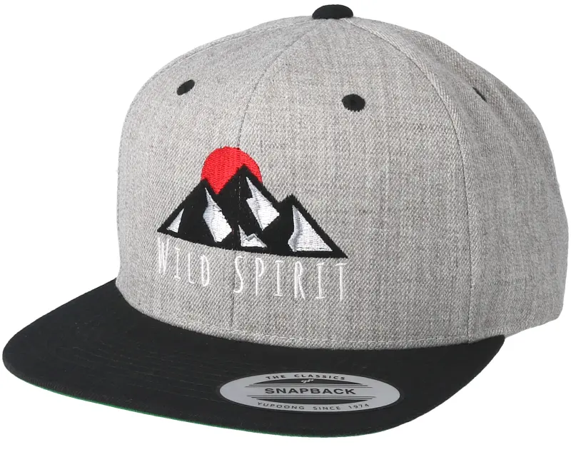 bwild spiritb logo greyblack snapback
